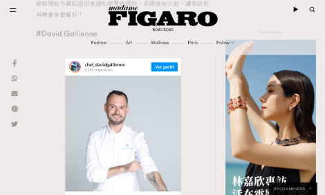 Madame Figaro Japan - Chef David Galienne